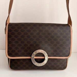 Authentic Celine M14 Macadam Logo Shoulder Crossboddy Bag